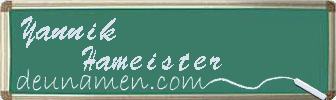 Yannik Hameister Visitenkarte